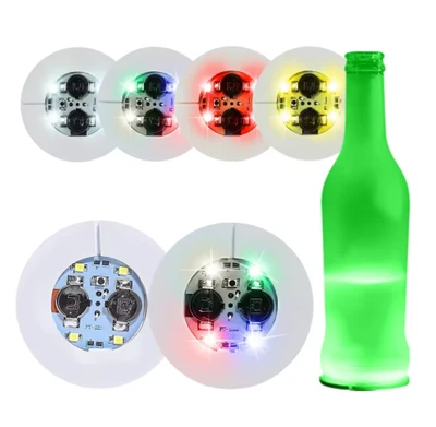 LED Cup Coaster Light Up Coasters fyrir drykki Led Sticker