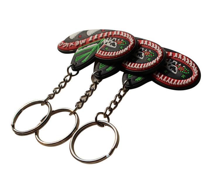 Emboss Soft Pvc Car Keychain Gift Key Ring