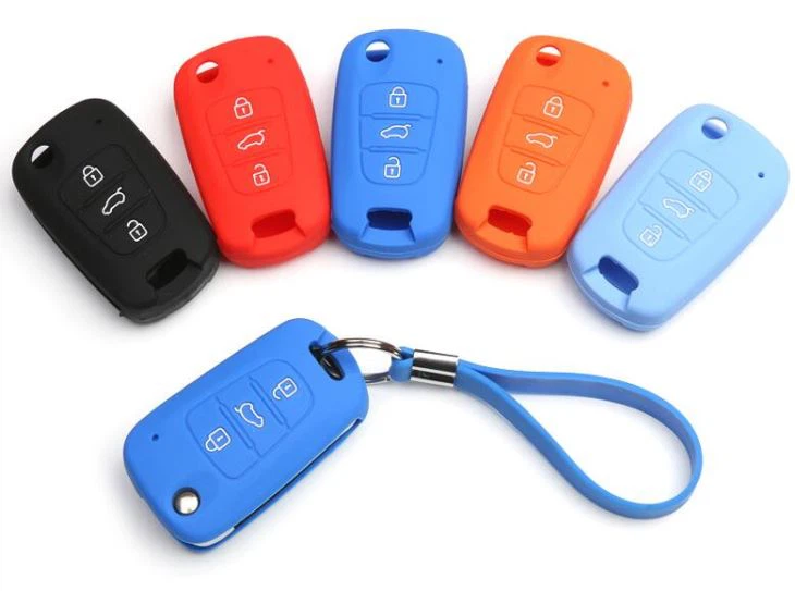 Factory Supply Custom Candy Color Design Silicone Key Cover For Car Key