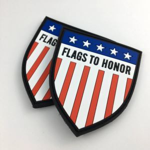 3D PVC Rubber Hook And Loop Logo Patches