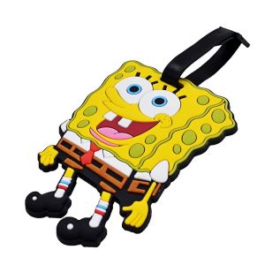 SpongeBob teiknimynd merki kísill PVC farangursmerki