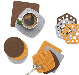 Tvíhliða kísill hitaeinangrun borðpúði bolli Coaster drykkjarmatta