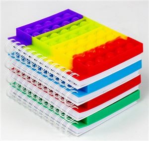 Pop Push Up Notebook Silicone Cover Notepad Fidget leikföng til að draga úr streitu