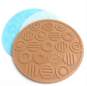 Kísill drykkur Coaster Drykkur bjór motta Mjúkur PVC gúmmí motta