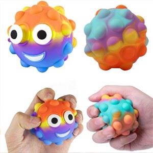Popper Bubble Fidget Ball Toy 3D Silicone Squeeze Toy Stress Relief Ball